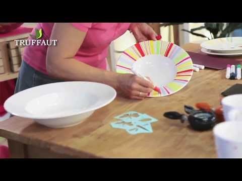 Peinture sur porcelaine, verre et céramique sans cuisson - Truffaut