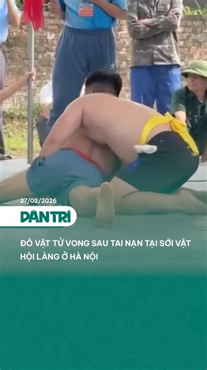 Đô vật tuvong sau lễ hội vật làng ở Hà Nội 😰 Chiều 27/2, trao đổi với phóng viên Dân trí, lãnh đạo Đảng ủy xã Kim Anh (TP Hà Nội) xác nhận, trên địa bàn vừa xảy ra vụ việc hy hữu - một đô vật nam tuvong sau lễ hội vật làng tại địa phương. Theo vị lãnh đạo, sự việc xảy ra vào khoảng 15h ngày 26/2, tại hội làng truyền thống thôn Thái Lai của xã Kim Anh. | Dân trí