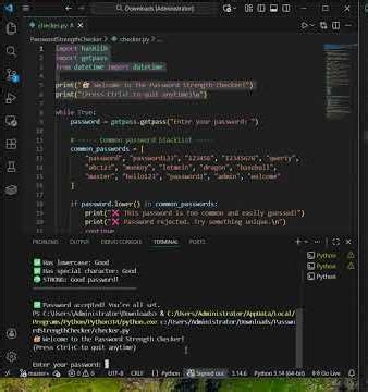 Python Cybersecurity Project: Password Strength Checker