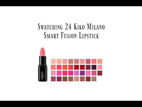 Kiko MIlano Smart Fusion Lipstick/24 Swatches