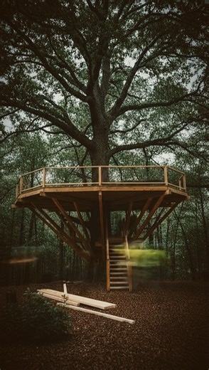 Treehouse from Scratch in 7 Days — Full Transformation #timelapse #satisfying #woodworking