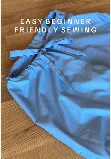 Karly (@handmadebykarly) - No pattern, no stress🥰 just the easiest DIY drawstring pants you’ll ever make. Beginner-friendly sewing tutorial & they’re cute & actually wearable! #sewingtutorial #diyclothes #beginnersewing #drawstringpants #handmadewardrobe #easydiy #sewing