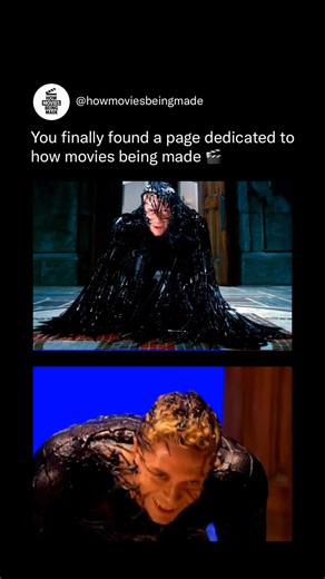 How Movies Being Made on Instagram: "Spider-Man 3’s Venom transformation scenes were created using a mix of practical effects, motion-capture suits, and heavy CGI layering. Actors performed with tracking markers on their bodies while puppeteers and physical slime rigs helped simulate the symbiote’s movement on set, giving the performers something real to react to. In post-production, VFX teams added the shifting black tendrils, facial distortions, and organic textures that define Venom’s look. F