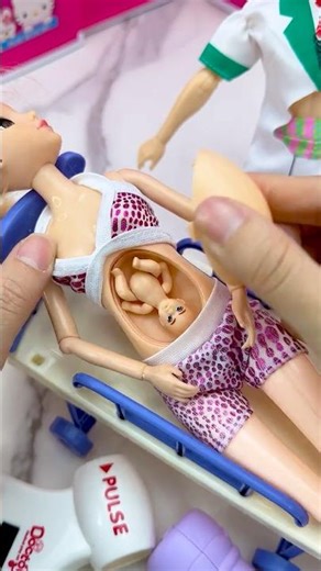 Satisfying With Unboxing Barbie Giving Birth Toys, ASMR Video #shorts