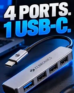 4 USB Ports From Just One USB-C Port! 🔌 | Zebronics TA200U
