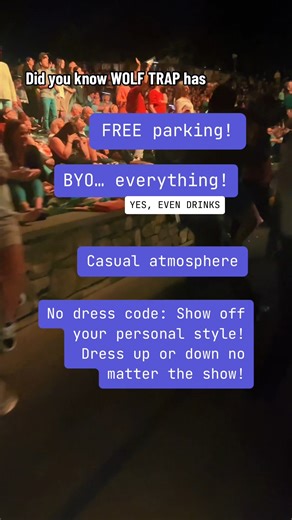 2.7K views · 14 reactions | When it comes to cost-conscious concerts, Wolf Trap’s got your back!  | Wolf Trap | Facebook