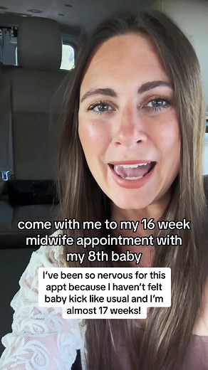 16 week (almost 17 now) midwife appt for our 8th baby. I’ve been so nervous for this appt because I havent felt this baby like I normally do… #pregnancy #pregnant #secondtrimester #homebirth #midwife #momtok #babies #toddlersoftiktok #pregnanttiktok #16weeks #momlife pregnant, pregnancy, second trimester, babies, toddlers, birth, mom life
