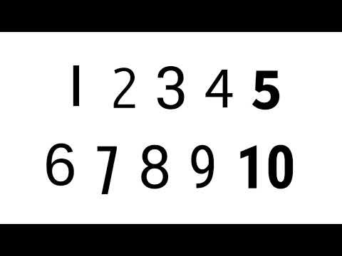 Numbers 1 to 10 Font