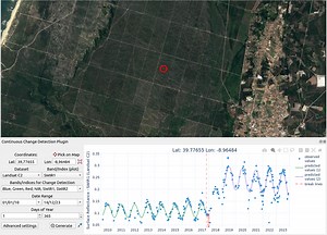Continuous Change Detection plugin for QGIS