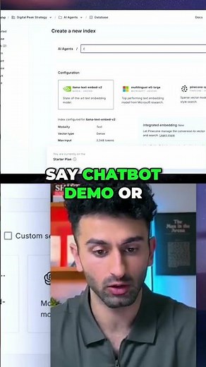 Pinecone Database Setup: Step-by-Step Guide for Chatbots #shorts