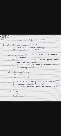 HBSE Class 12 English Board Exam 25 - 02 - 2026 | English Grammar Answer Key | Grammar Solved |Set C