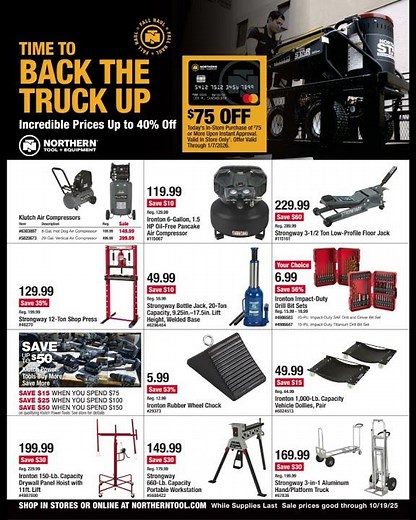 Northern Tool Ad - Incredible Prices Up To 40% Off