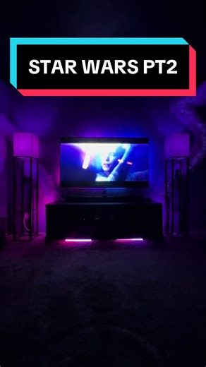 Always my go to movie to show my @Govee setup.. beautiful 😍#goveelights #goveet2 #goveedreamview #starwars #lights #tech