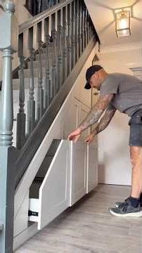 Under Stair Storage System ✨ #home #storagesolutions #diy #asmr #satisfying