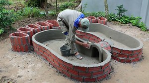 DIY cement & brick aquarium - stunning transformation!