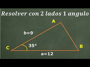 HOW TO Calculate the ANGLES Sides of a triangle knowing two sides and the angle between them law ...