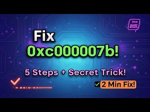 Fix Error 0xc00007b in 2 Minutes! Easy Steps + Secret Trick #TechTip #PCHacks #Windows