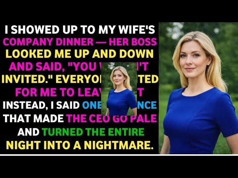 I Showed Up to My Wife’s Company Dinner — Her Boss Looked Me Up and Down and Said, “You Weren’t...”