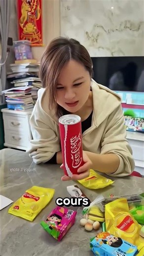 Mom checked the bag… The chips had become pencils and the Coke, a box of pens.