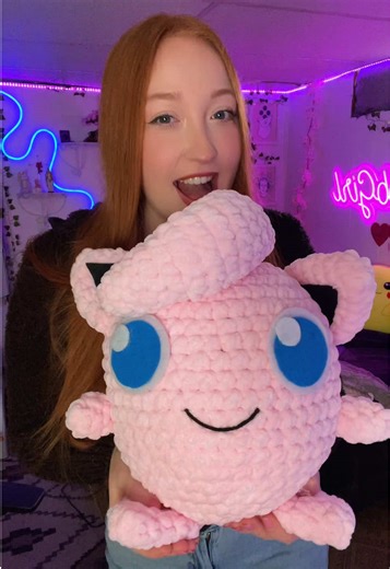 I crocheted jiggly puff💕 #crochet #jigglypuff | crochet