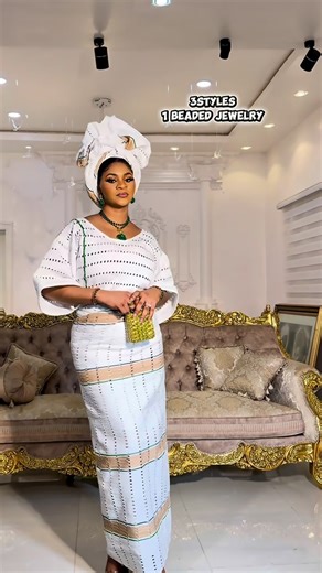 HRM QueenTobiPhillips Ogunwusi on Instagram: "🔮 We take pride in creating versatile jewelry pieces at @qtpluxury ❇️ This Beaded Jewelry transitions beautifully from Traditional, to Semi-Casual, to Evening Elegance. A jewel for every moment…. 📍✅📍“Designed to give you lasting value.” #beadedjewelryinfluencer #qtpluxury #queen #olori #twinmum #ooniofife #goddess #ooni #yummymummies"