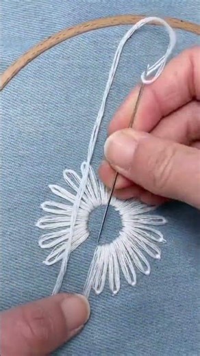 sewing for decorating blue cloth flower patterns