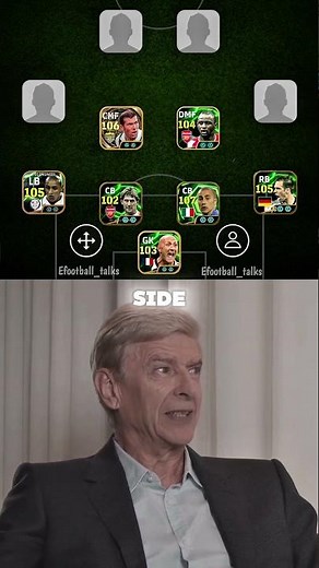 Arsene Wenger Picks his dream team with 4-4-2 formation 🤯😈 #efootball