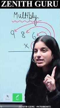 3-Digit by 1-Digit Multiplication | Math Dictionary | By Saloni ma'am #zenithguru