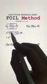 FOIL METHOD in Multiplying Binomials | Basic Math #algebra #foil #maths #mathematics