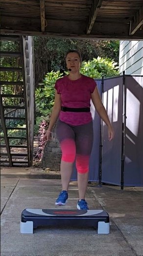 Step Aerobics Stomp Around Move #step #aerobics #shorts #short #fitness #exercise #tutorial #fun