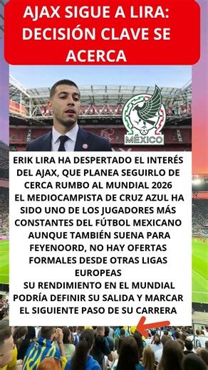 Ajax sigue a Lira: decisión clave se acerca