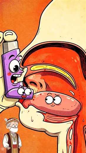 🫁 How do asthma inhalers work? 💨 #shorts #funny #hot