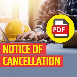 PDF à remplir Avis d'annulation pour les entrepreneurs en rénovation | Formulaire imprimable au format lettre - Etsy France