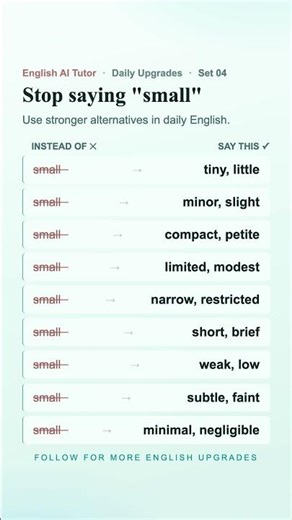 10 better alternatives to "small" ✅