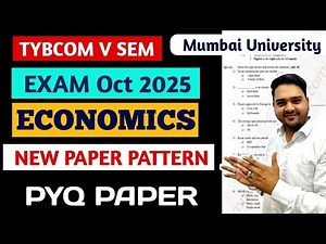 Economic New paper Pattern || TYBCOM 5 SEM || Business Economics IMP Question ||