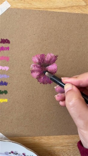 Soft Pastel Easy 🌸Flower Drawing