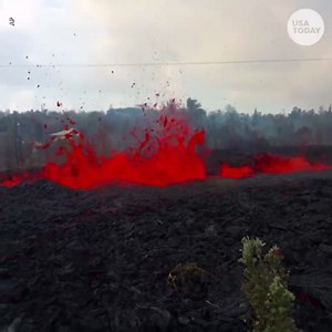 River of lava in Hawaii swallows everything in path