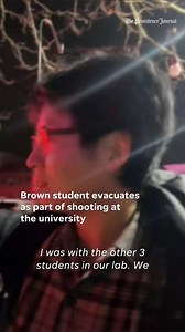 73K views · 470 reactions | Chang-heng Chien was at a lab on campus with other Brown students when the university alerted them of the shooting incident. He says they hid under the desk for "2 hours or so" following the message. See the latest updates: https://www.providencejournal.com/live-story/news/crime/2025/12/13/brown-university-providence-rhode-island-active-shooter-live-updates/87754385007/ : Wheeler Cowperthwaite / Providence Journal | The Providence Journal | Facebook