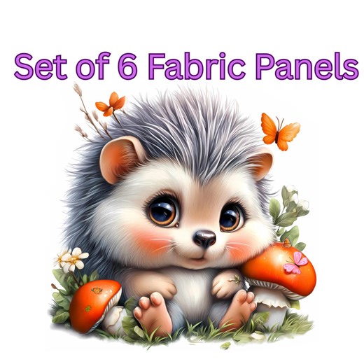 Woodland Animal Fabric Panel Set of 6 • Cotton • Quilting and Sewing - Etsy