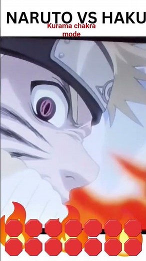 Naruto uses nine tails fox chakra for the first time #naruto #haku