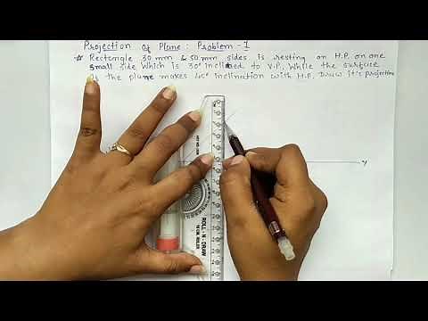 PROJECTIONS OF PLANE RECTANGLE with surface and side inclined with HP and VP