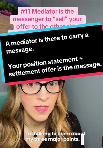 The #Divorce Mediator Is Your Messenger, Not Your Therapist 🧠 Most people misunderstand what a mediator is actually for. A mediator is not there to: ❌ Process emotions ❌ Hear the full history of your marriage ❌ “Figure out” the deal A mediator is there to carry a message. Your position statement settlement offer is the message. You give the mediator: ✔️ The numbers ✔️ The logic ✔️ The fairness ✔️ The exit plan So they can go sell it to the other side. If your offer is clear, supported, and reas
