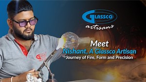 A Glassco artisan journey of fire, form & precision. Where fire meets skill. and glass takes shape. #GlassBlowing #GlassArtistry #ArtOfGlass #GlassCraft #HandcraftedGlass #GlassManufacturing #GlasscoLabs. | Glassco Laboratory Equipments Pvt Ltd