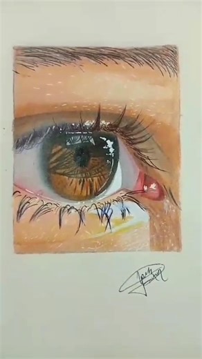 realistic eye drawing👁️|#shorts #viral #art|