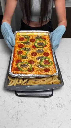 Dad turned fries into pizza and it’s pure cheesy genius