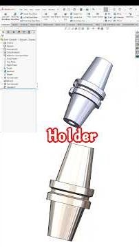 Solidwork in VMC Machine Tool Holder #shorts #solidworks #design #cad #ytshorts #toolholder