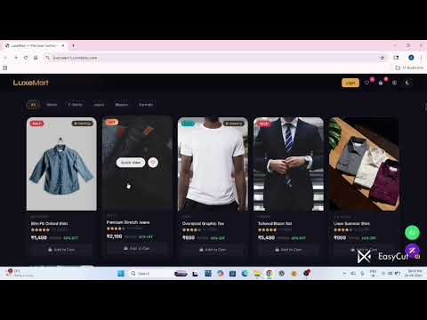 E-Commerce Website Using HTML, CSS & JavaScript | Luxe Mart Project Demo