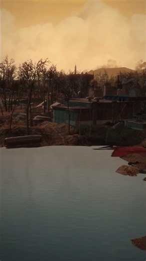Lake Quannapowitt – Dawn After the Storm | Fallout 4 Calm #shorts