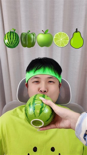 ASMR Eating Only GREEN Foods! 🍏💚 Satisfying Green Snacks Challenge