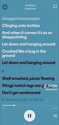 Let Down By Radiohead Full Song | Lyrics Included